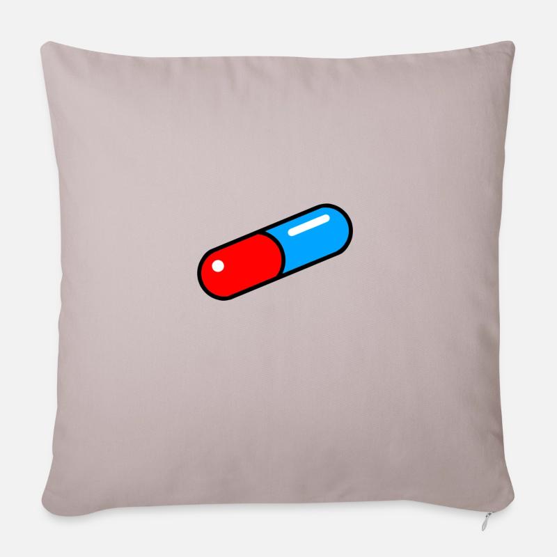 Red-Blue Pill from Akira - Sofakissenbezug 45 x 45 cm - helles Taupe