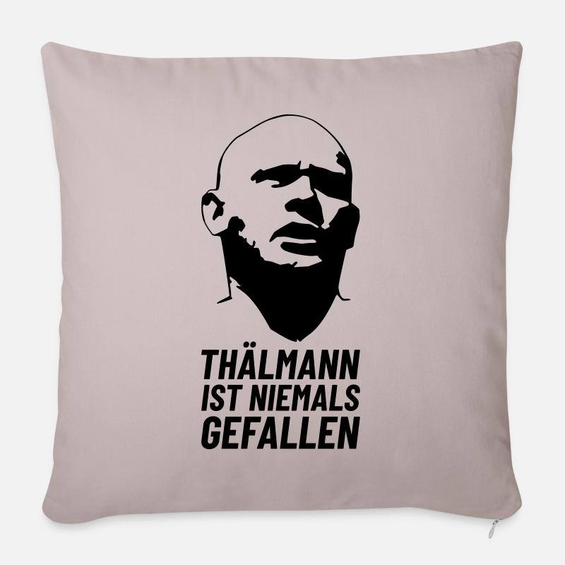 Ernst Thalmann never fell - Sofa pillowcase 17,3'' x 17,3'' (45 x 45 cm) - light taupe