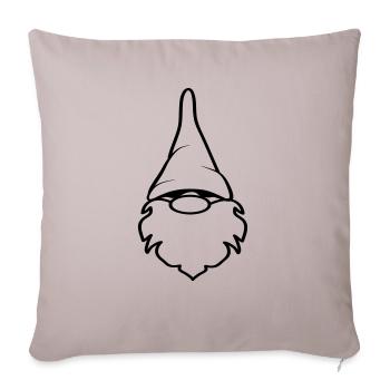 Nain bart drôle drôle stocking Cap - Housse de coussin décorative 45 x 45 cm - taupe clair - Devant
