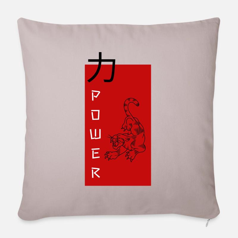 Panther POWER - Sofakissenbezug 45 x 45 cm - helles Taupe