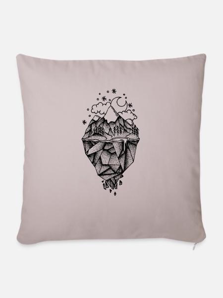Polygon Mountain - Sofakissenbezug 45 x 45 cm - helles Taupe