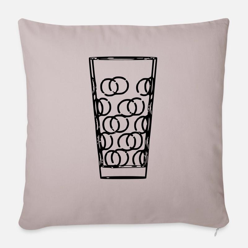 Dubbeglas - Sofa pillowcase 17,3'' x 17,3'' (45 x 45 cm) - light taupe