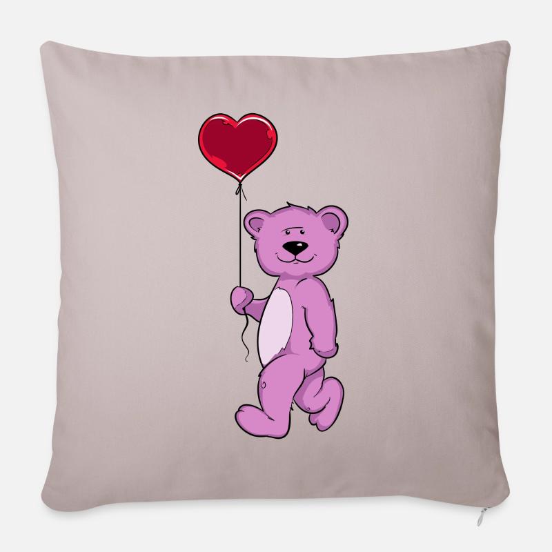amour - Housse de coussin décorative 45 x 45 cm - taupe clair