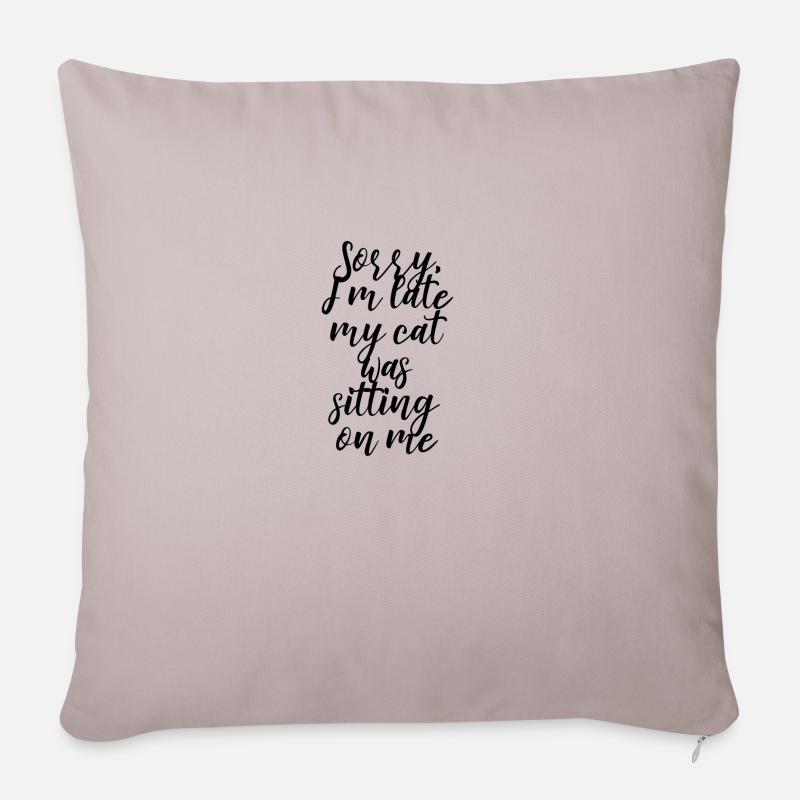 Cat - Housse de coussin décorative 45 x 45 cm - taupe clair