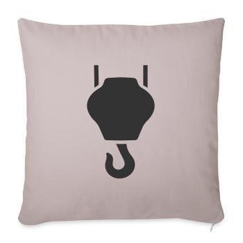 Industrial crane hook Lifting hook or hoist hook - Sofa pillowcase 17,3'' x 17,3'' (45 x 45 cm) - light taupe - Front