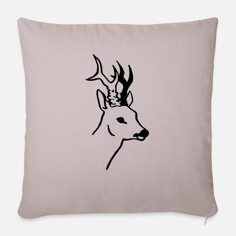 Chevreuil - Housse de coussin décorative 45 x 45 cm - taupe clair
