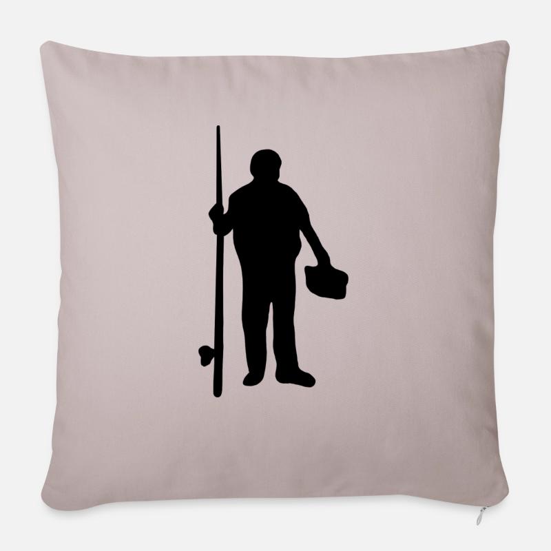 Pêche pêche pêche - Housse de coussin décorative 45 x 45 cm - taupe clair