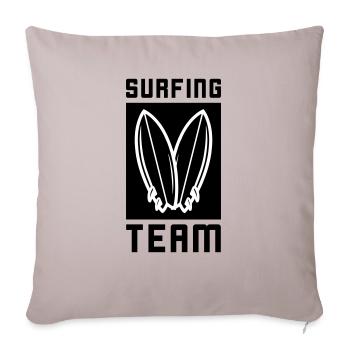 Surfing Team - Sofa pillowcase 17,3'' x 17,3'' (45 x 45 cm) - light taupe - Front