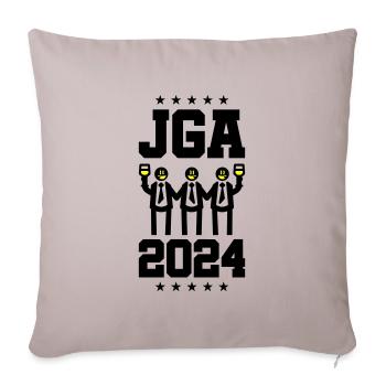 Enterrement de vie de garçon 2024 Marié Enterrement de vie de garçon - Housse de coussin décorative 45 x 45 cm - taupe clair - Devant