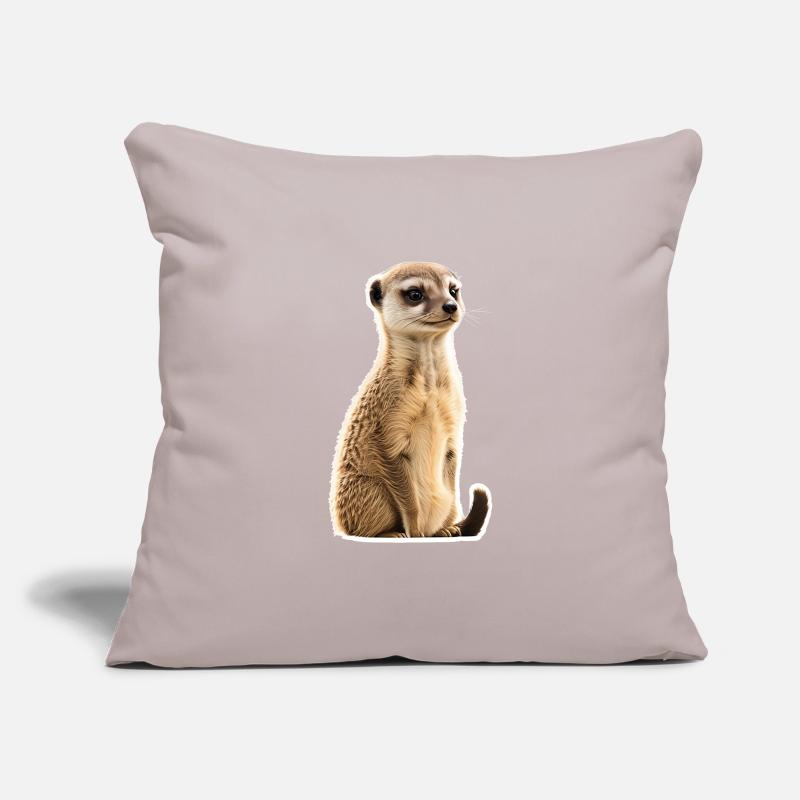 Suricates Housse de coussin décorative 45 x 45 cm