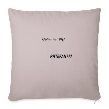 Stephan avec ph ? - Housse de coussin décorative 45 x 45 cm - taupe clair - Devant