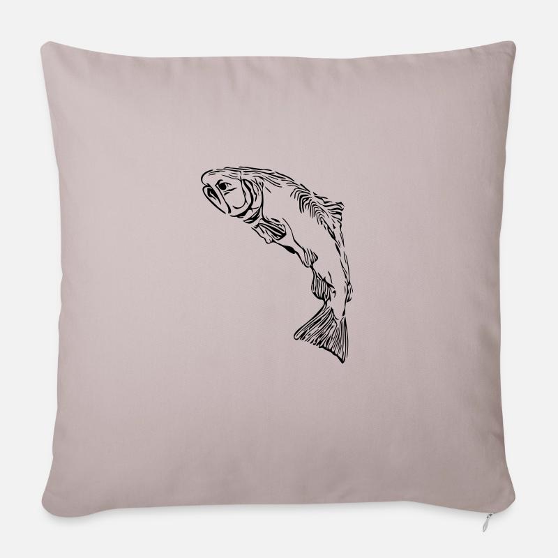 Lachs - Sofakissenbezug 45 x 45 cm - helles Taupe