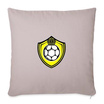 Équipe de bouclier de logo de football - Housse de coussin décorative 45 x 45 cm - taupe clair - Devant