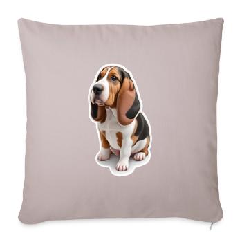 Beagle - Housse de coussin décorative 45 x 45 cm - taupe clair - Devant