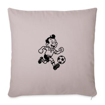 footballeur comique joueur de football - Housse de coussin décorative 45 x 45 cm - taupe clair - Devant