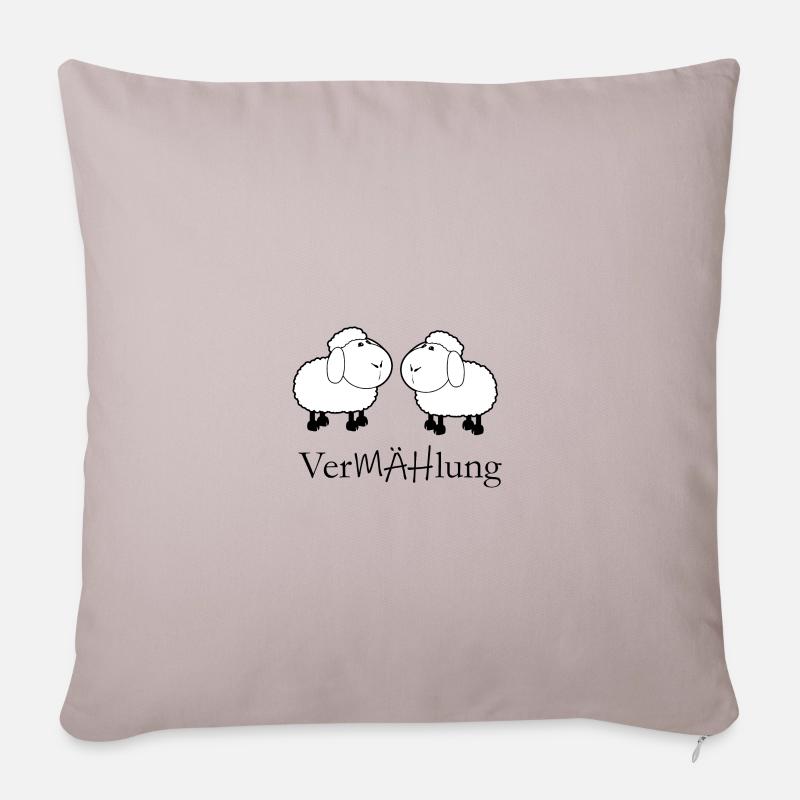 vermählung Schafe Witz - Sofakissenbezug 45 x 45 cm - helles Taupe