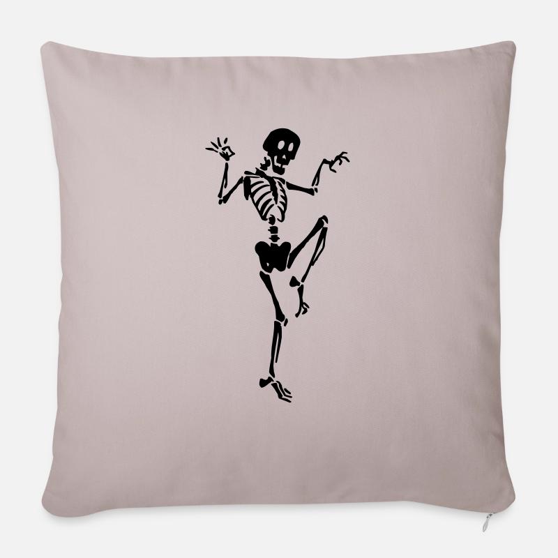Squelette - Housse de coussin décorative 45 x 45 cm - taupe clair