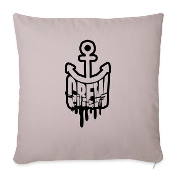 Crew Anker Graffiti Stempel - Sofakissenbezug 45 x 45 cm - helles Taupe - Vorne