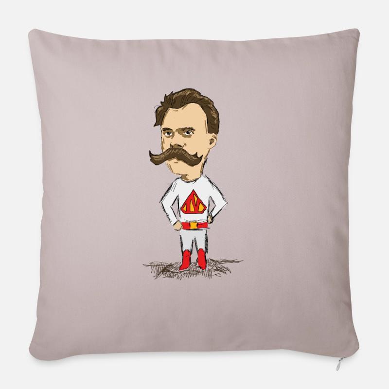 Nietzsche - Sofakissenbezug 45 x 45 cm - helles Taupe