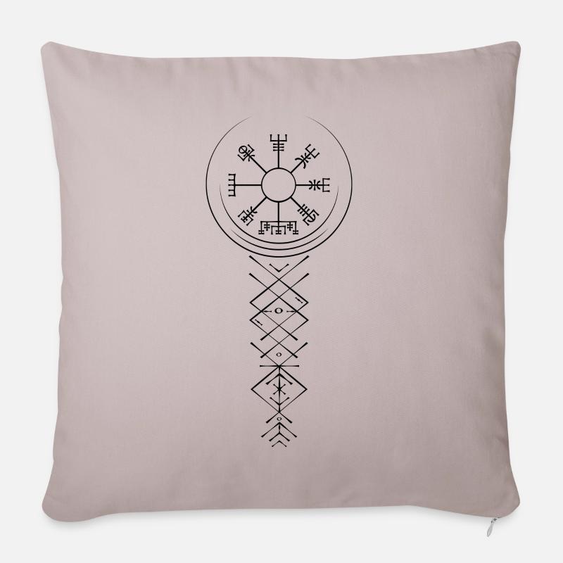 Vegvisir - Housse de coussin décorative 45 x 45 cm - taupe clair