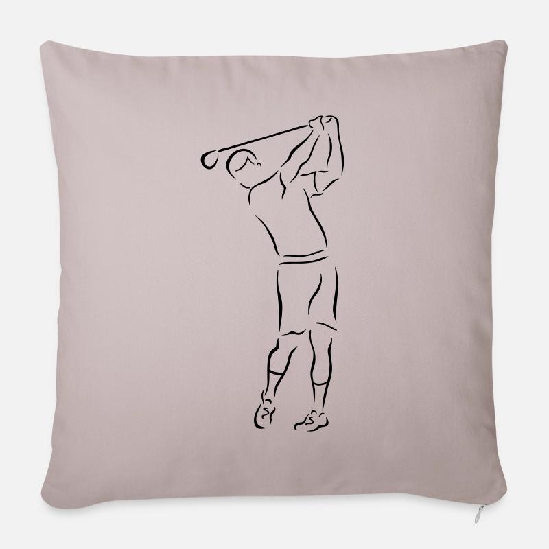 Golf Golfer Golfspieler Geschenk - Sofakissenbezug 45 x 45 cm - helles Taupe