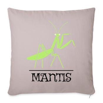 Gottesanbeterin – Illustration für Naturfreunde - Sofakissenbezug 45 x 45 cm - helles Taupe - Vorne