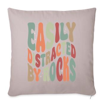 Facilement distrait par les rochers - Housse de coussin décorative 45 x 45 cm - taupe clair - Devant