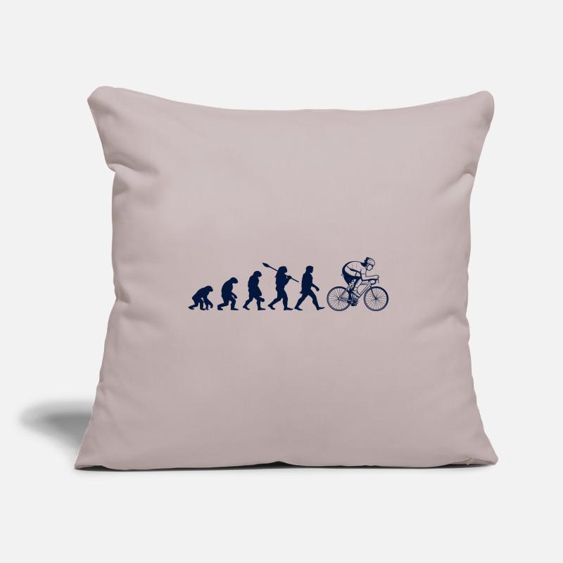 Evolution du cyclisme Housse de coussin décorative 45 x 45 cm