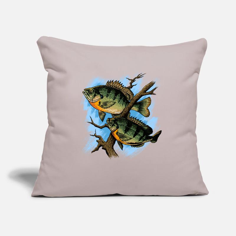 Crapet Arlequin Illustration Pêche Pullover conception Housse de coussin décorative 45 x 45 cm