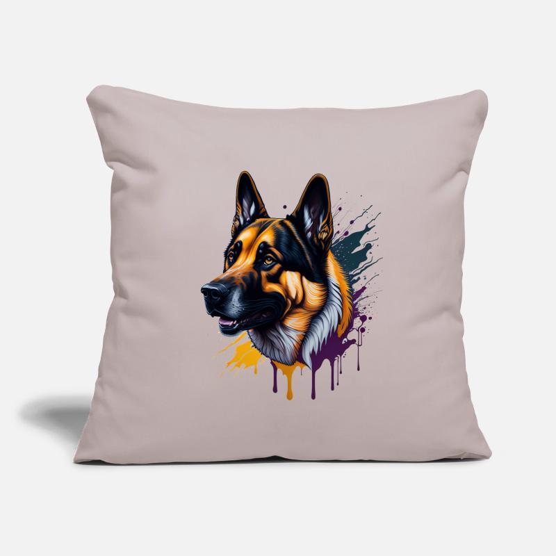 German Shepherd German Shepherd SplashArt Sofa pillowcase 17,3'' x 17,3'' (45 x 45 cm)