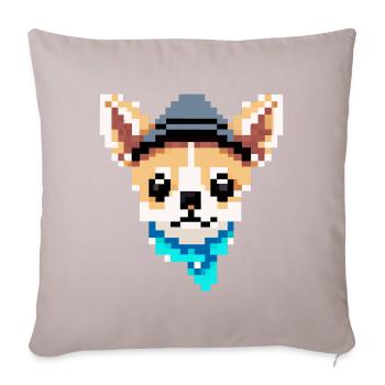 Pixel Art Chihuahua Dog Lover chiot - Housse de coussin décorative 45 x 45 cm - taupe clair - Devant