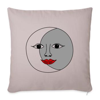 Sun and moon - Sofa pillowcase 17,3'' x 17,3'' (45 x 45 cm) - light taupe - Front