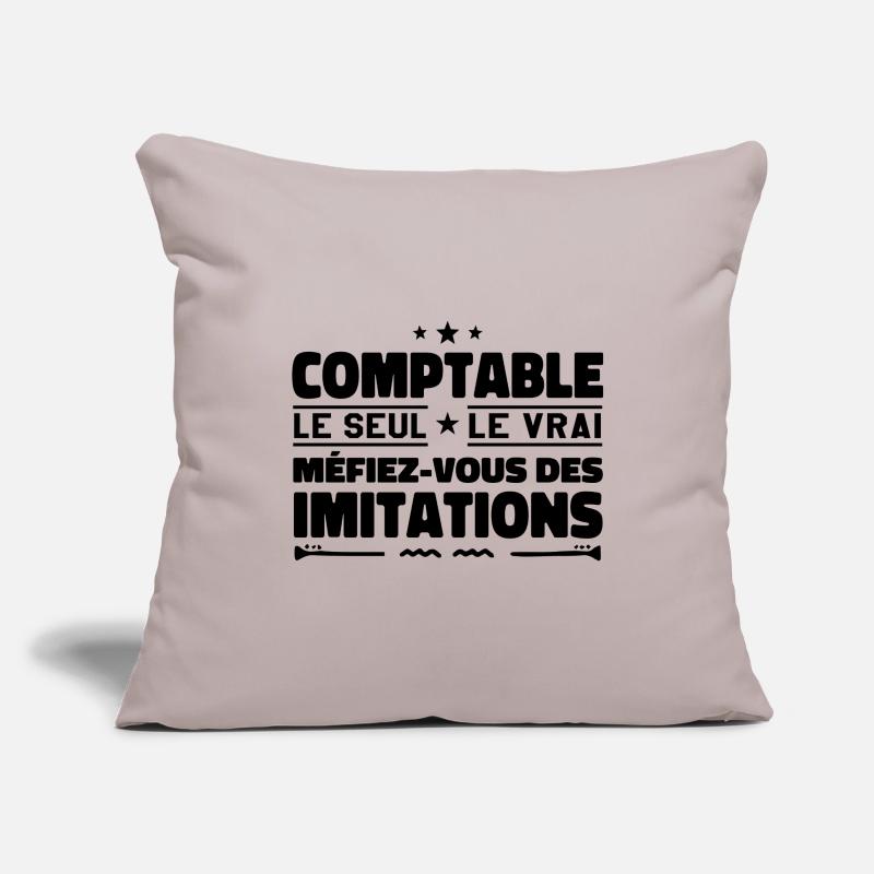Comptable le seul. Comptable le vrai. Comptable Housse de coussin décorative 45 x 45 cm