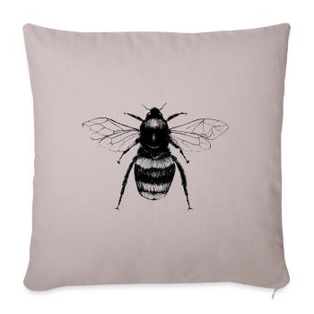 Minimalist bumblebee - Sofa pillowcase 17,3'' x 17,3'' (45 x 45 cm) - light taupe - Front