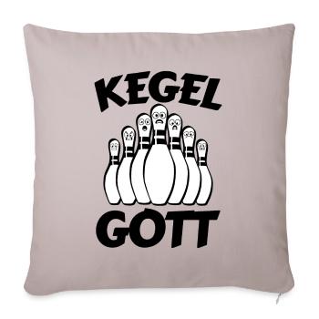 Kegel Gott Bowling - Sofakissenbezug 45 x 45 cm - helles Taupe - Vorne