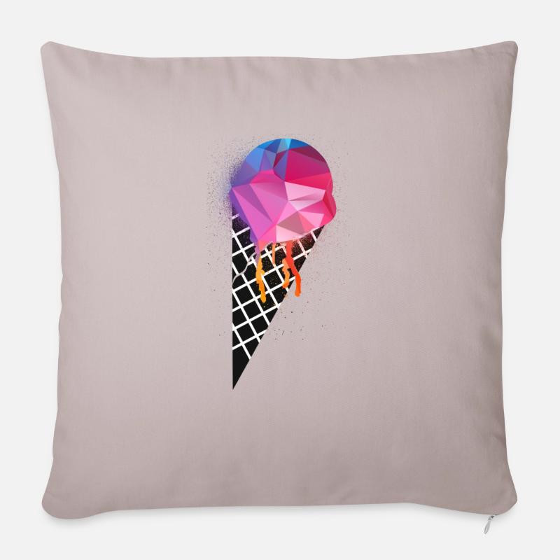 Eiscreme - Sofakissenbezug 45 x 45 cm - helles Taupe