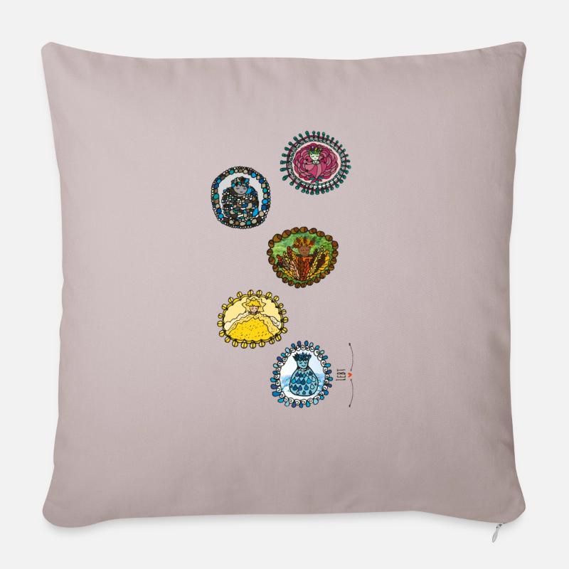 Cinq éléments - Housse de coussin décorative 45 x 45 cm - taupe clair