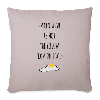 My English is not the Yellow from the Egg - Sofakissenbezug 45 x 45 cm - helles Taupe - Vorne