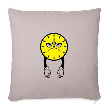 clock clock hour deprime fatigue br - Sofa pillowcase 17,3'' x 17,3'' (45 x 45 cm) - light taupe - Front