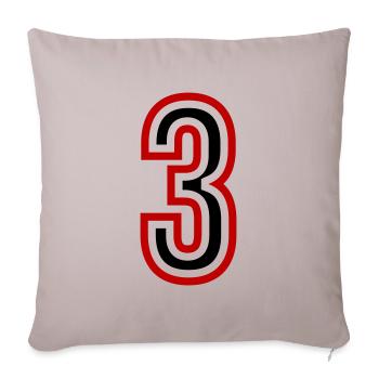 3 Number Years Jersey - Sofa pillowcase 17,3'' x 17,3'' (45 x 45 cm) - light taupe - Front