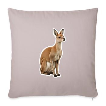 Kangourou - Housse de coussin décorative 45 x 45 cm - taupe clair - Devant