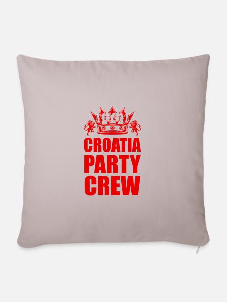 Croatia Party Crew Reise - Sofakissenbezug 45 x 45 cm - helles Taupe