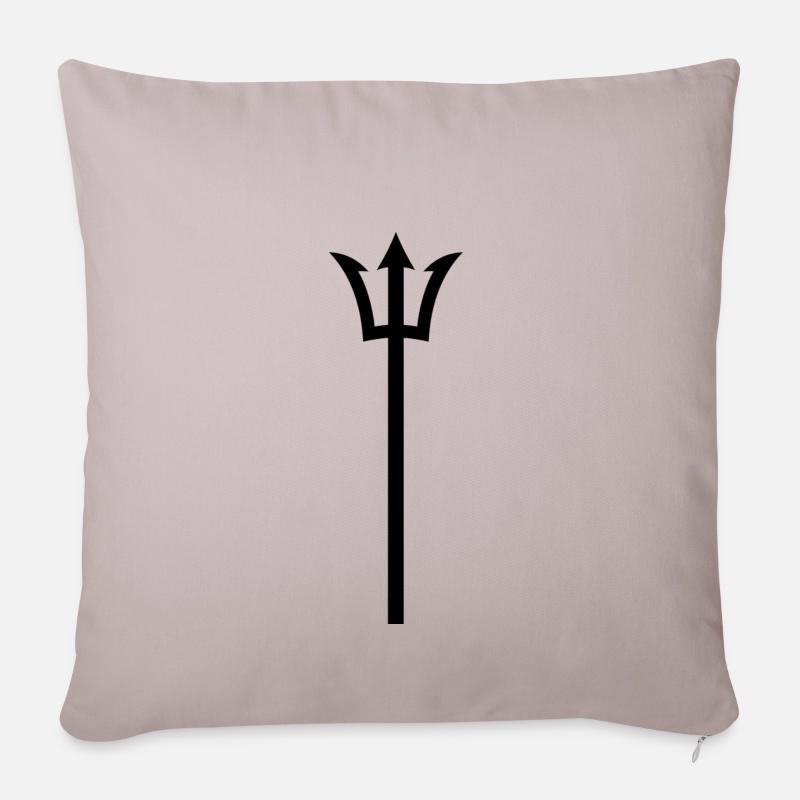 trident - Housse de coussin décorative 45 x 45 cm - taupe clair