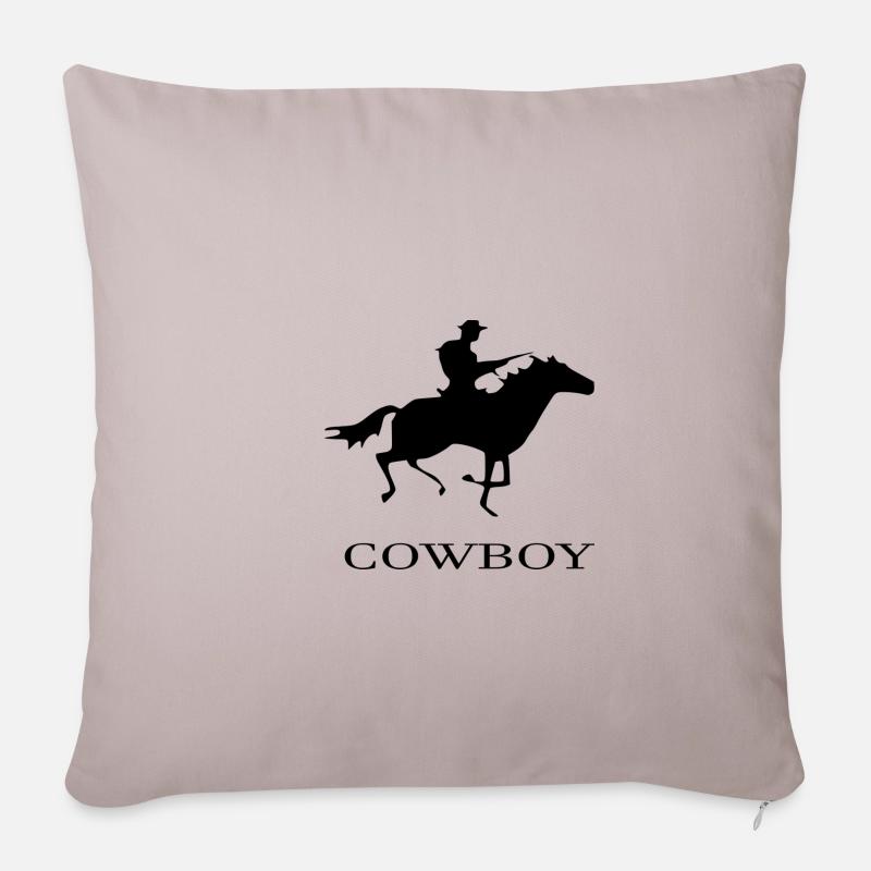 Cowboy - Sofakissenbezug 45 x 45 cm - helles Taupe