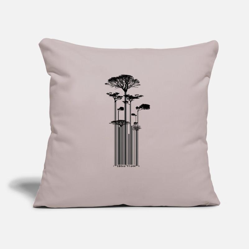 CODE BARRE - Arbre - conso Housse de coussin décorative 45 x 45 cm