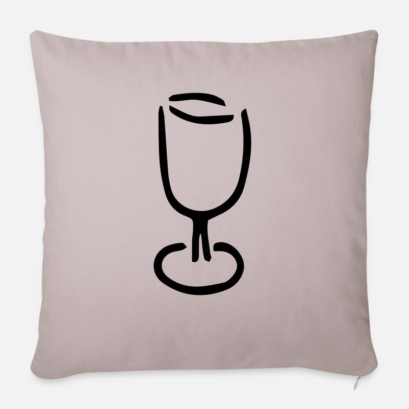 Weinglas,Flüssigkeit,Alkohol,Erfrischung,Wein,Saft - Sofakissenbezug 45 x 45 cm - helles Taupe