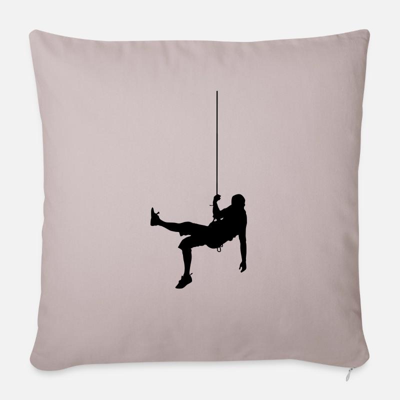 Sur la corde - Housse de coussin décorative 45 x 45 cm - taupe clair