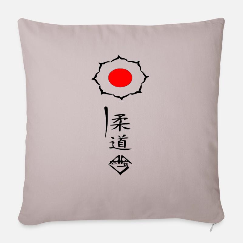 judo - Housse de coussin décorative 45 x 45 cm - taupe clair