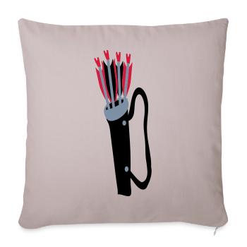 Archery quiver and arrows design by Patjila - Sofa pillowcase 17,3'' x 17,3'' (45 x 45 cm) - light taupe - Front