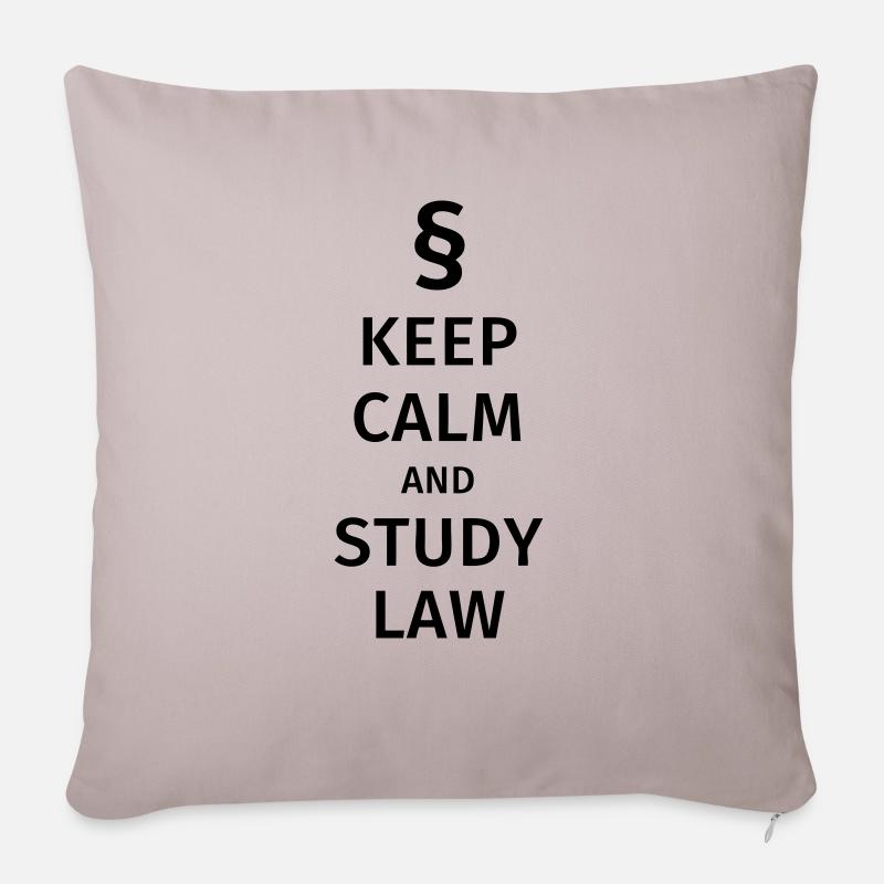keep calm and study law - Housse de coussin décorative 45 x 45 cm - taupe clair